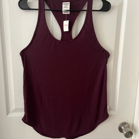 PINK Victoria's Secret Purple Racerback Sleeveless Tank Top - Picture 1 of 1